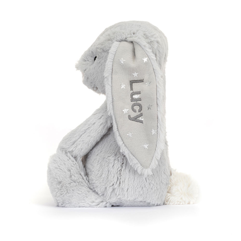 Personalised Bashful Shimmer Bunny Medium