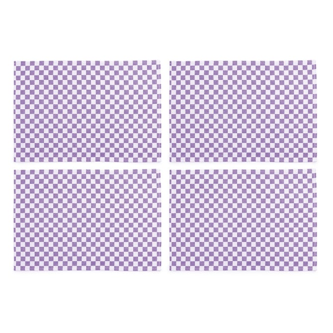 Plum Check Placemat, Set of 4