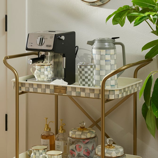 Sterling Check Ceramic Travel Cup