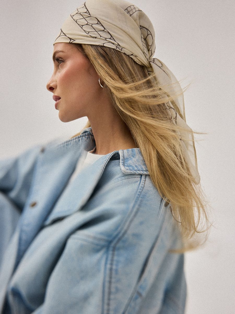 Apaszka z modalu i jedwabiu