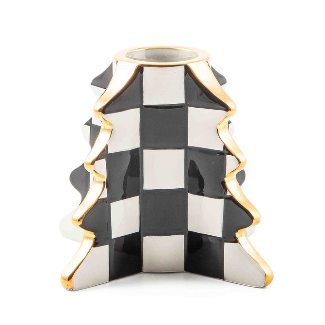 Check Tree Candle Holders, Set of 2