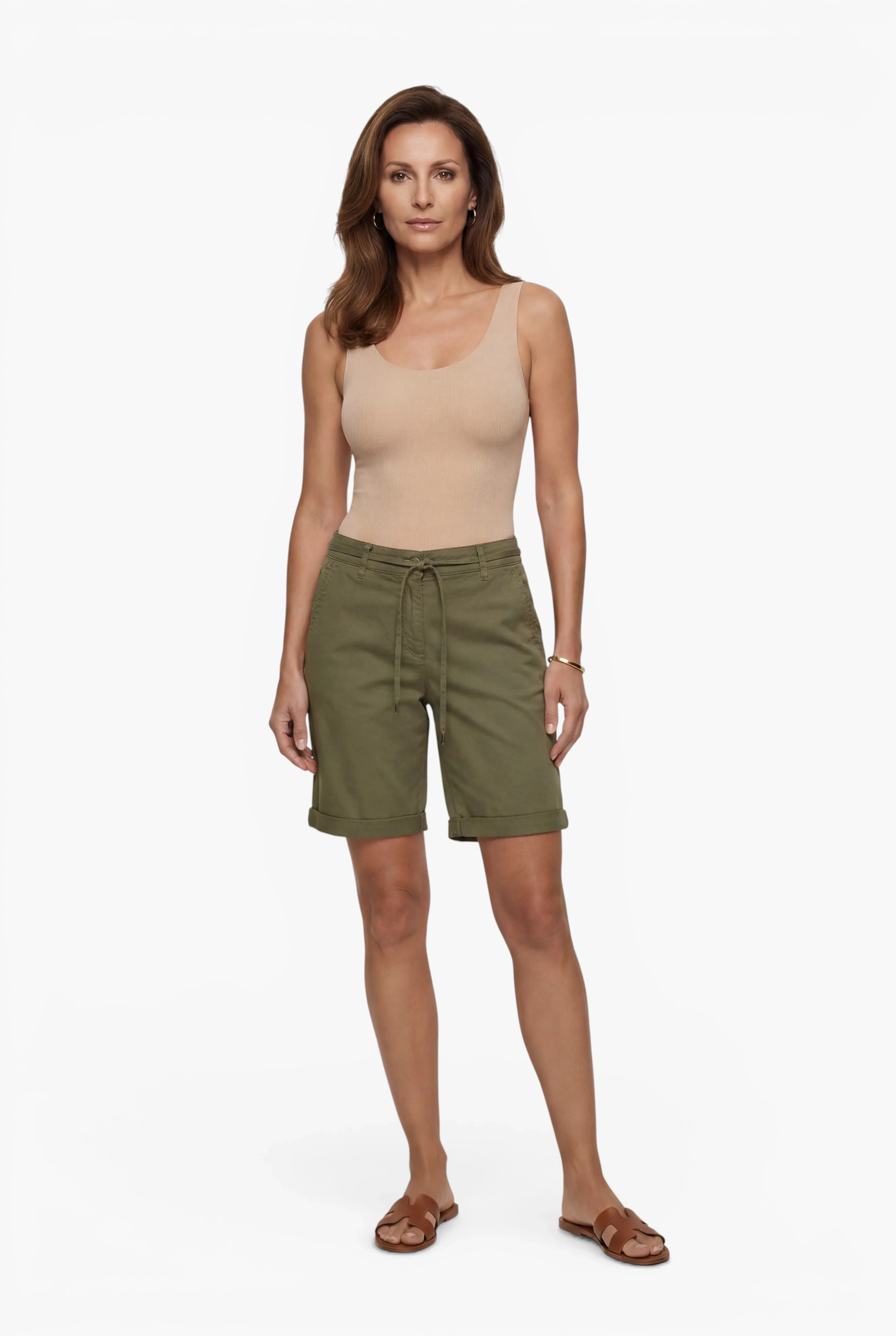 Kessy Chino-Bermudashorts aus Stretch-Baumwolle