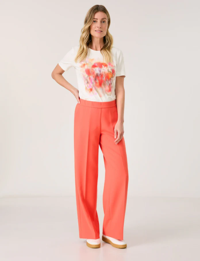 GERRY WEBERElegant Trousers with Elastic WaistBandOrange