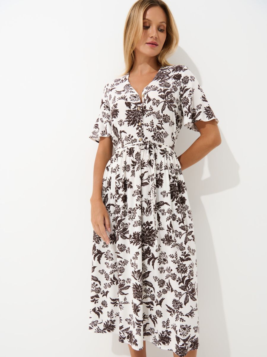 Koszulowa sukienka midi