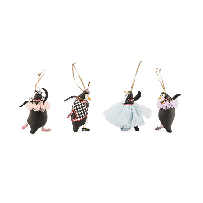 Patience Brewster Penguins En Pointe Mini Ornaments, Set of 4