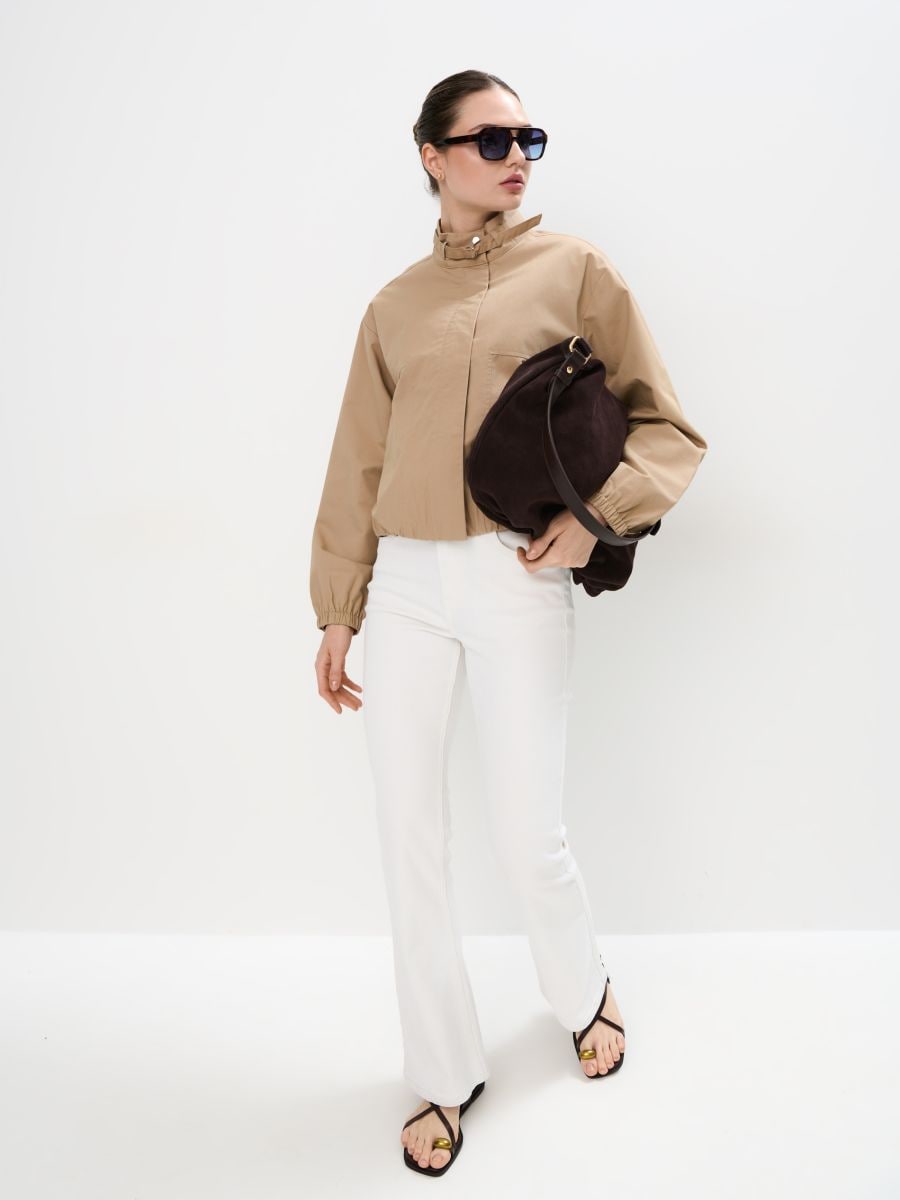 Bawełniana beżowa kurtka