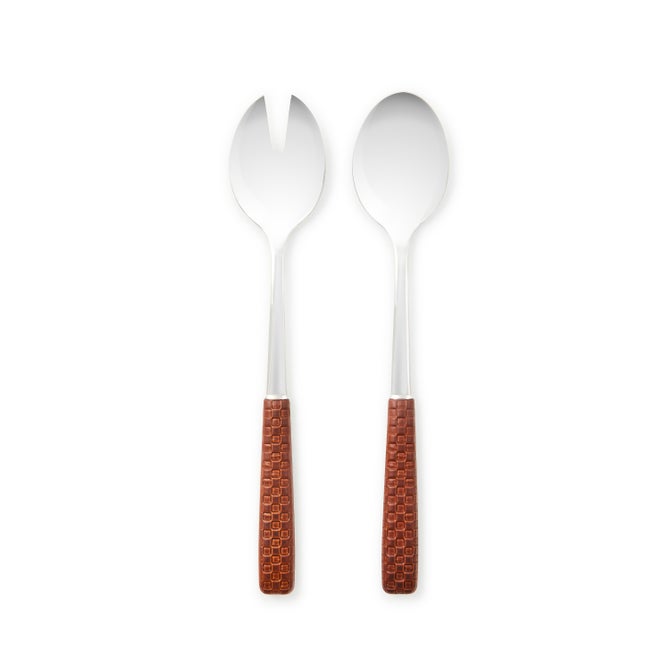 Everyday Leather Salad Serving Set