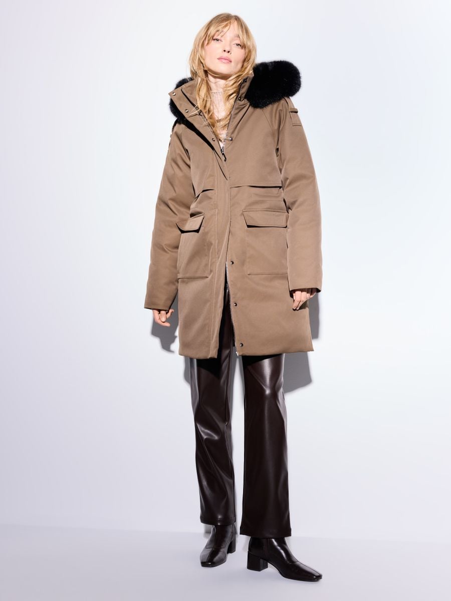 Kurtka parka z naturalnym puchem