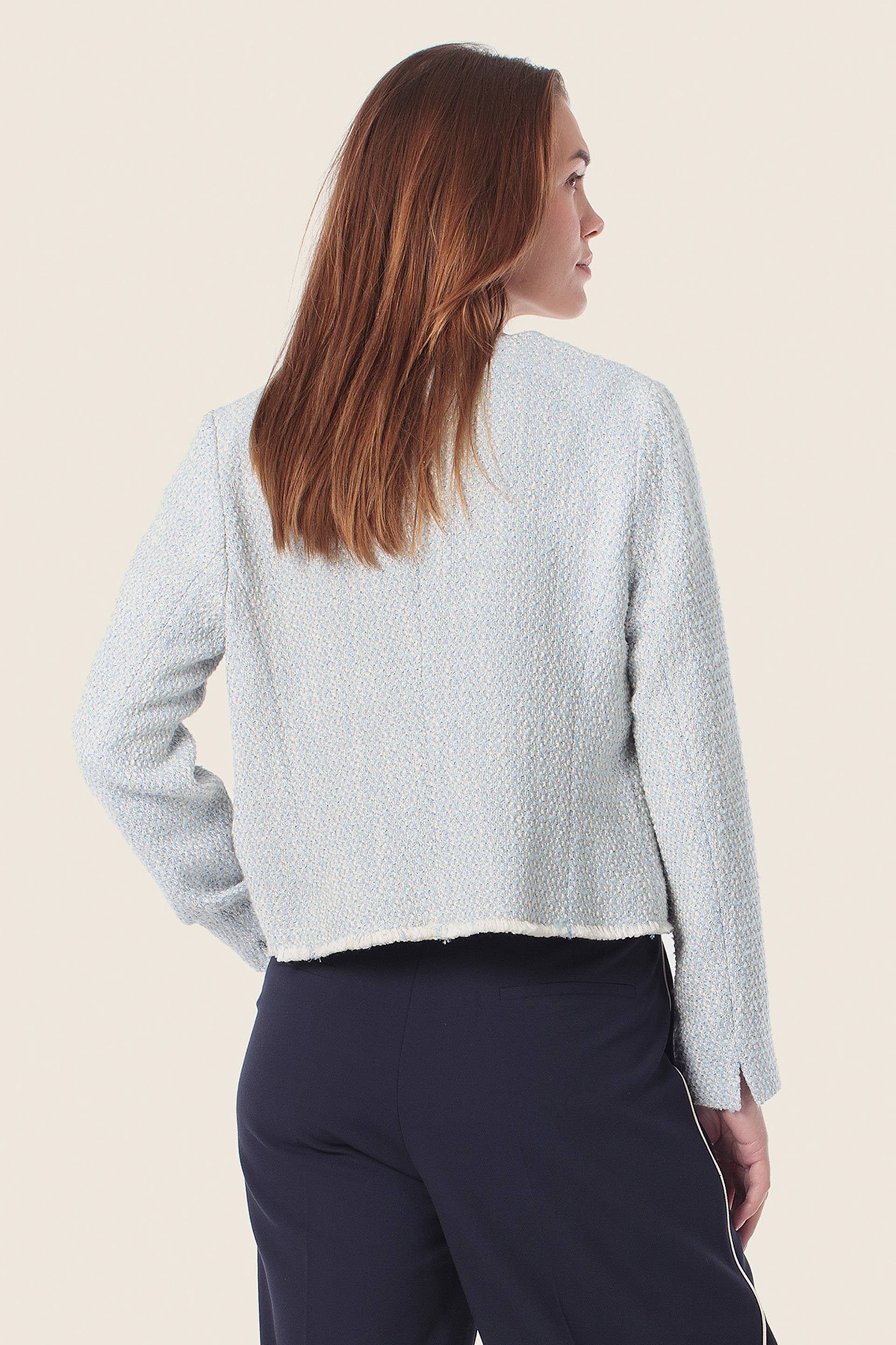 Elegante Bouclé-Jacke mit Knopfleiste