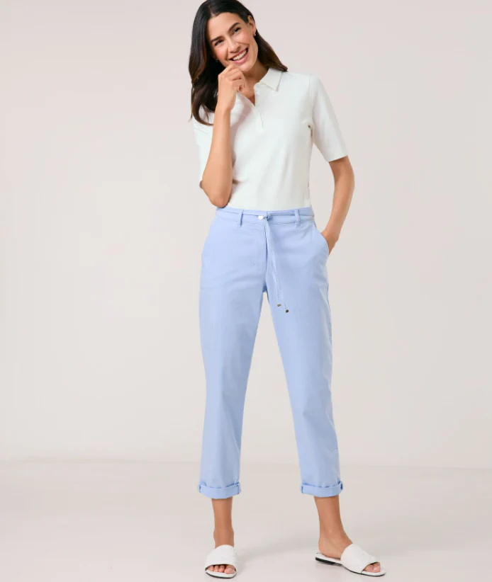 GERRY WEBER7/8 Length Kessy TrousersBlue, White