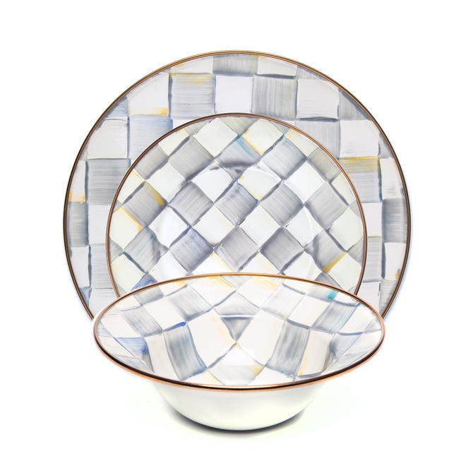 Sterling Check 3 Piece Place Setting