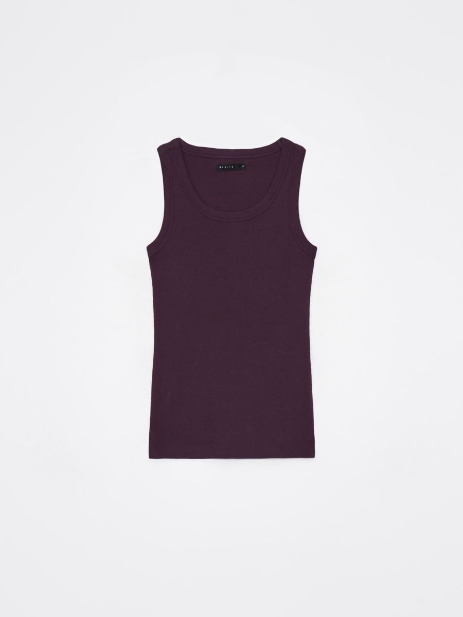 Biały dopasowany top