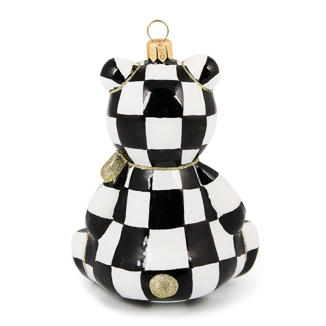 2025 Courtly Bear Glass Ornament