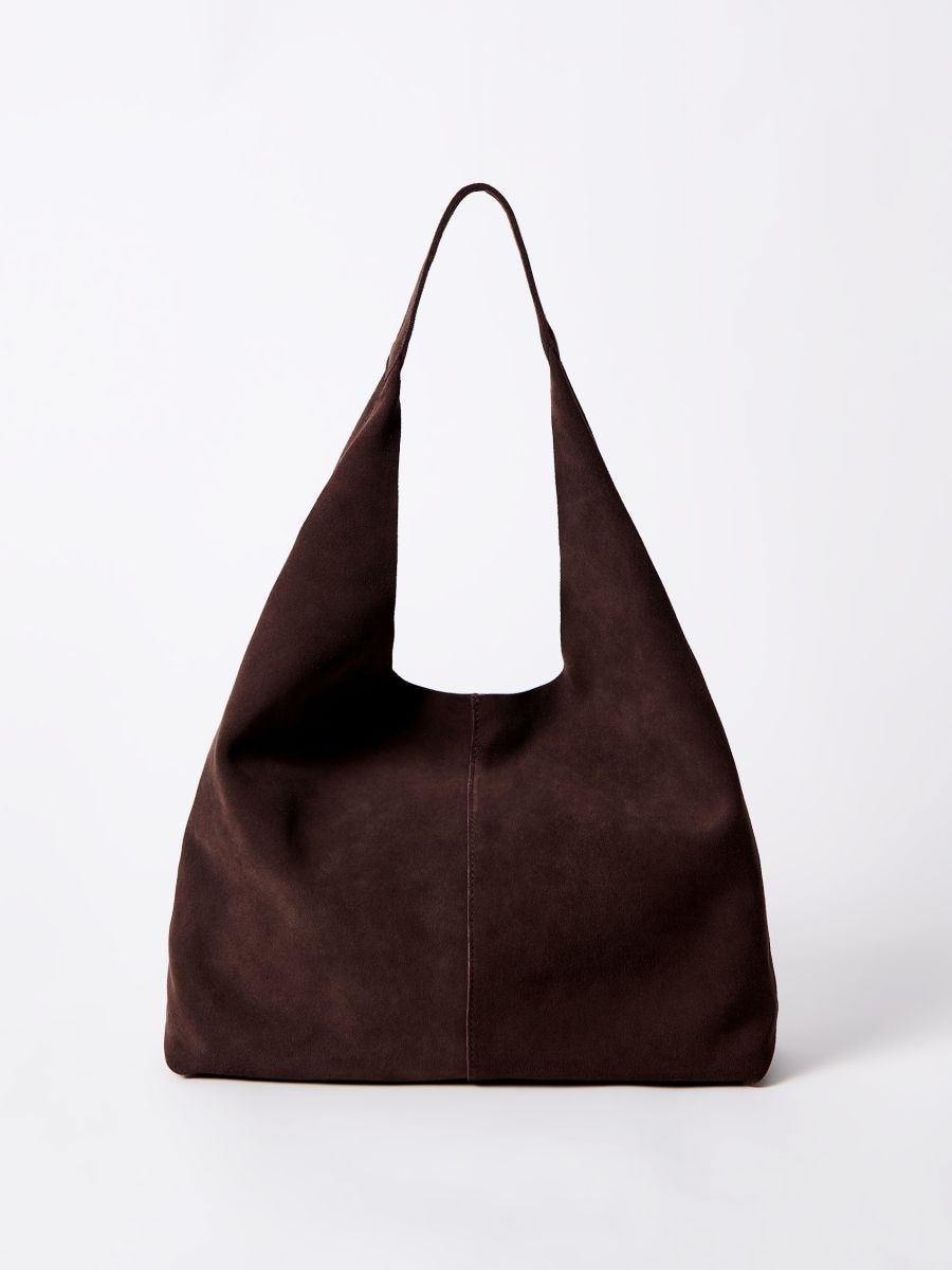 Skórzana ciemnobrązowa torebka