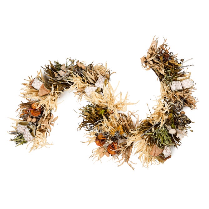 Mocha Check Harvest Garland