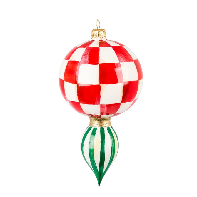 Check It Out Drop Glass Ornament