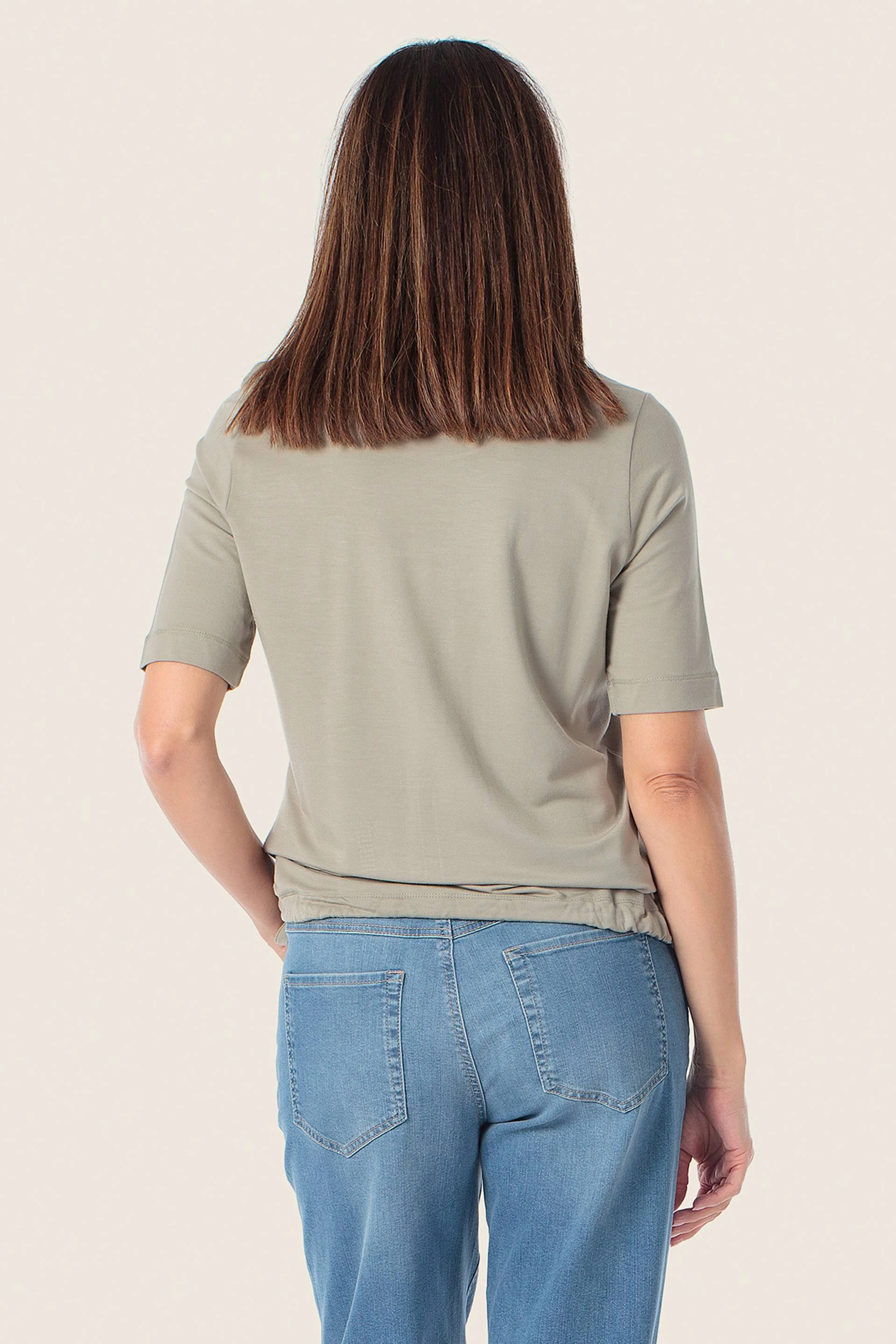 T-Shirt mit verstellbarem Kordelzug