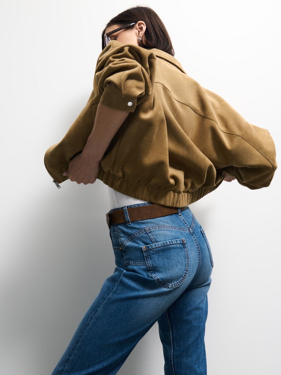 Jeansy mom slim push up