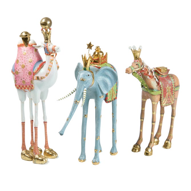 Patience Brewster Nativity Magi Animal Figures, Set of 3