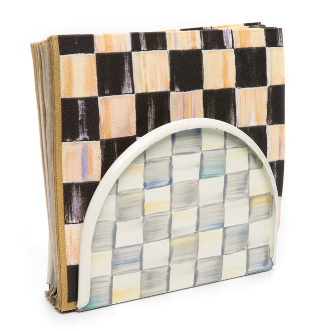 Sterling Check Napkin Holder