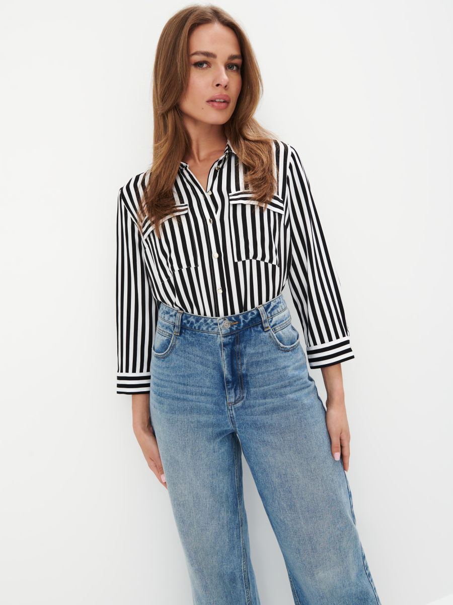 Kwiatowa koszula z wiskozy