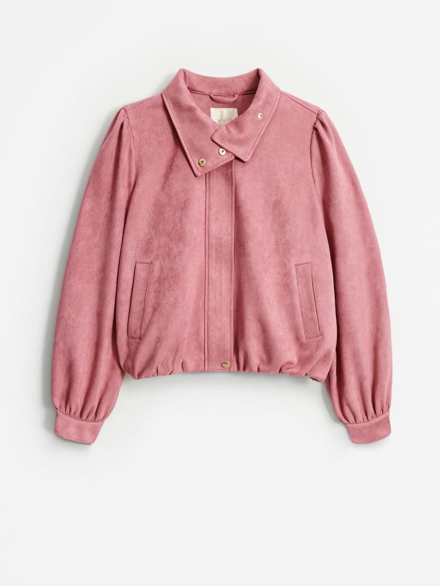 Brązowa kurtka typu biker