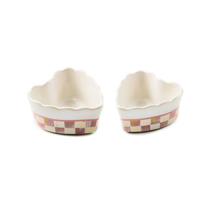 Rosy Check Everyday Heart Ramekins, Set of 2