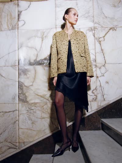 Marynarka z metalizowaną nitką