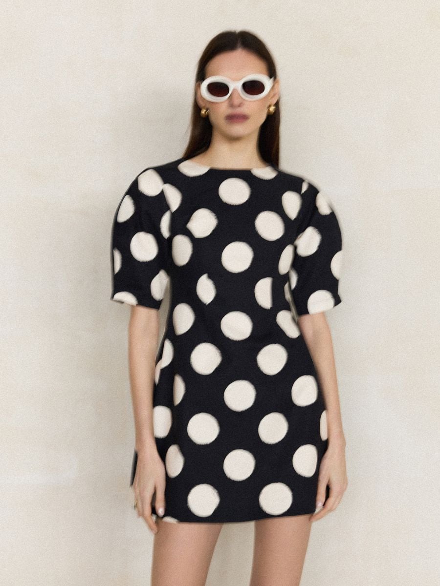 Sukienka mini w grochy