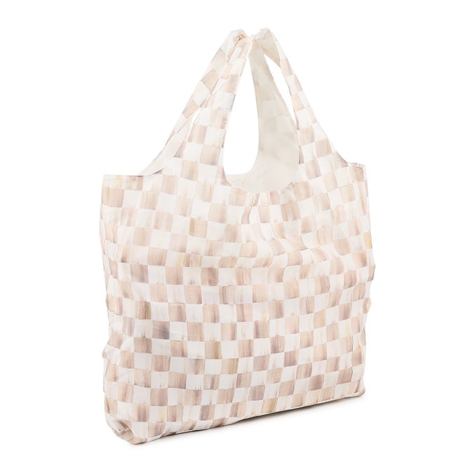 Mocha Check To Go Tote