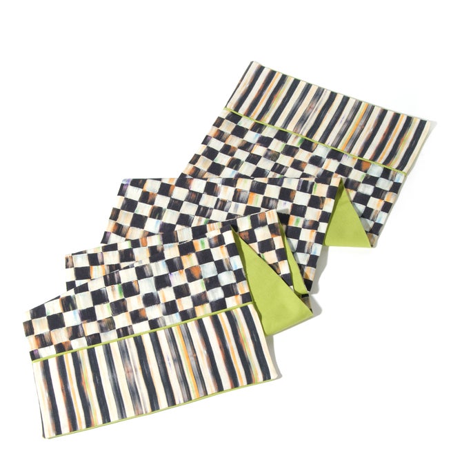Sterling Check Table Runner