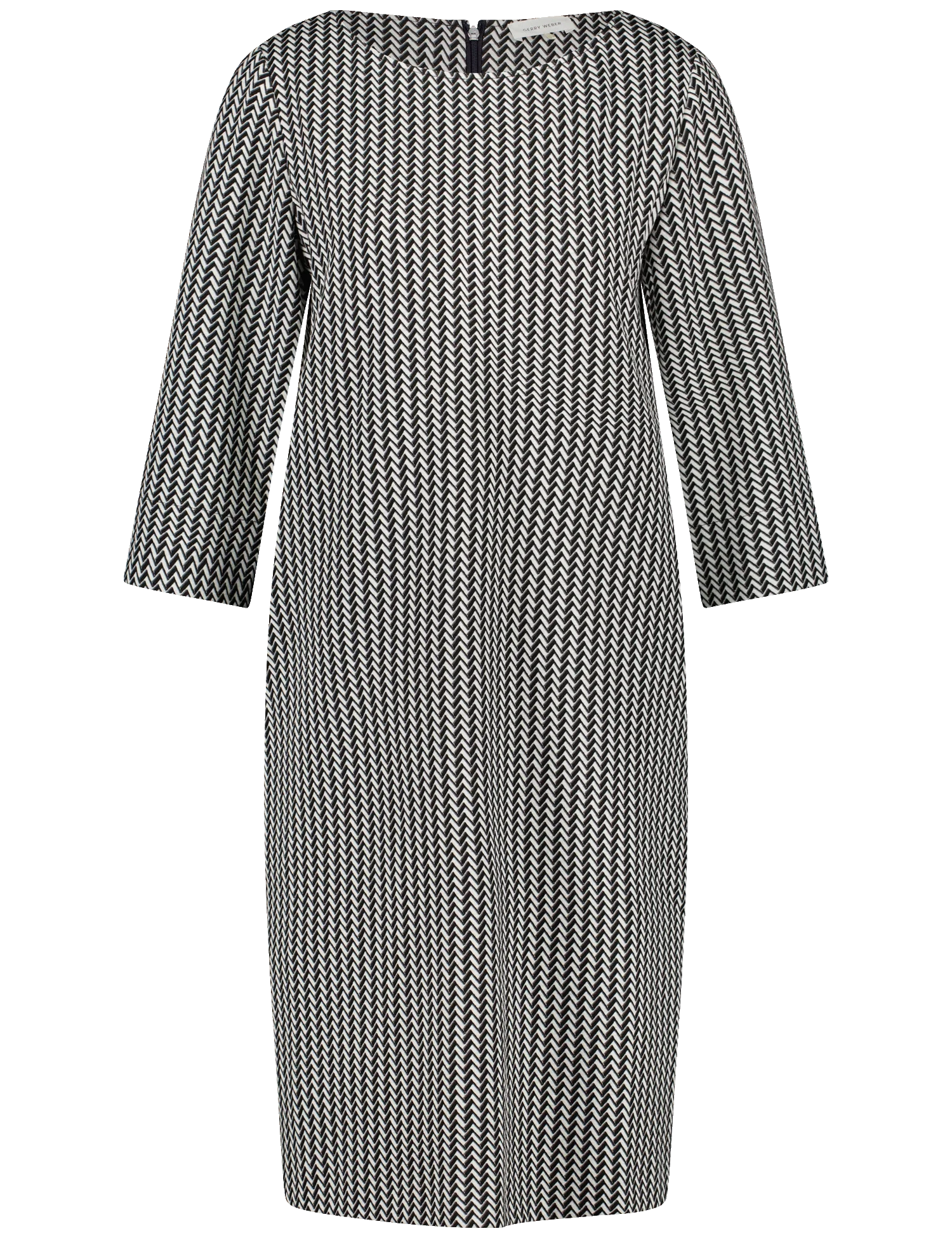 Damen Kleid mit kurzen Ärmeln aus Webstoff