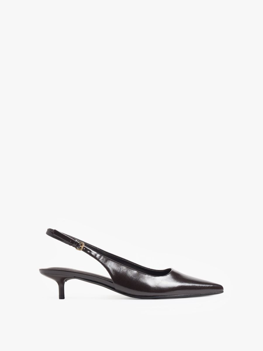 Czekoladowe czółenka na szpilce