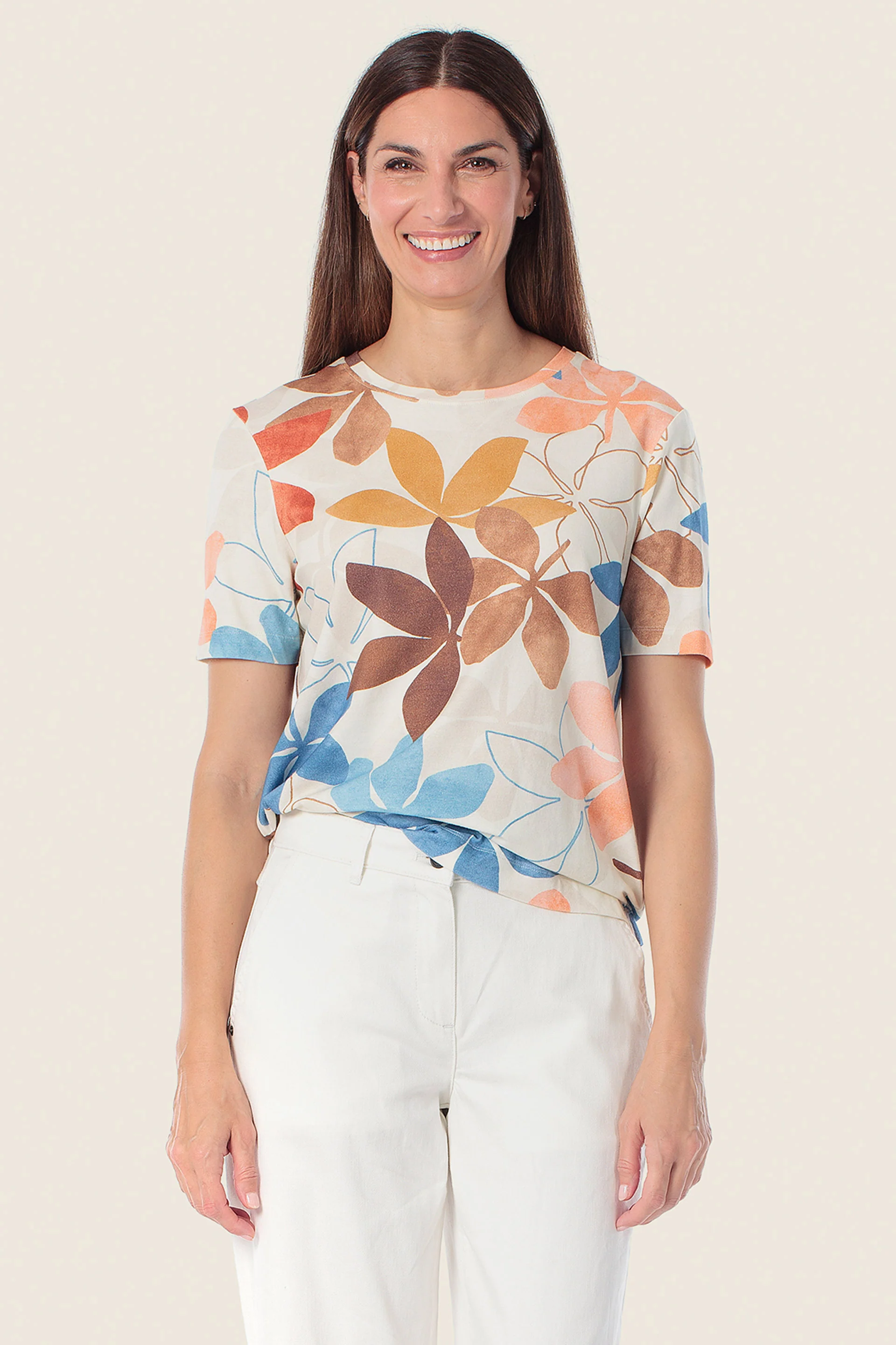 Bedrucktes T-Shirt mit Blumenmuster