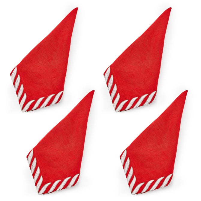 Peppermint Red Napkin, Set of 4