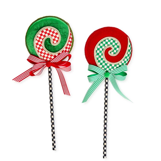Check It Out Small Fabric Lollipop Picks, Set of 2