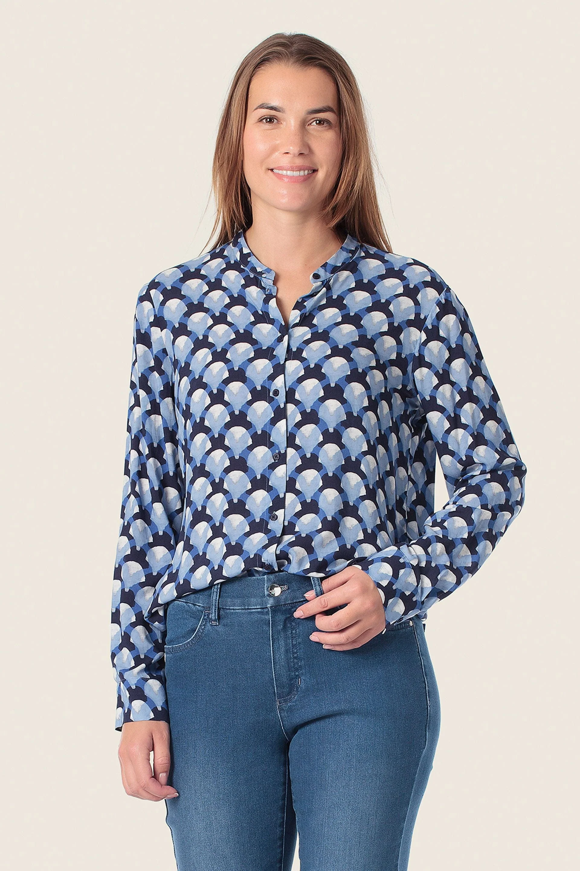 Langärmlige Bluse mit Print