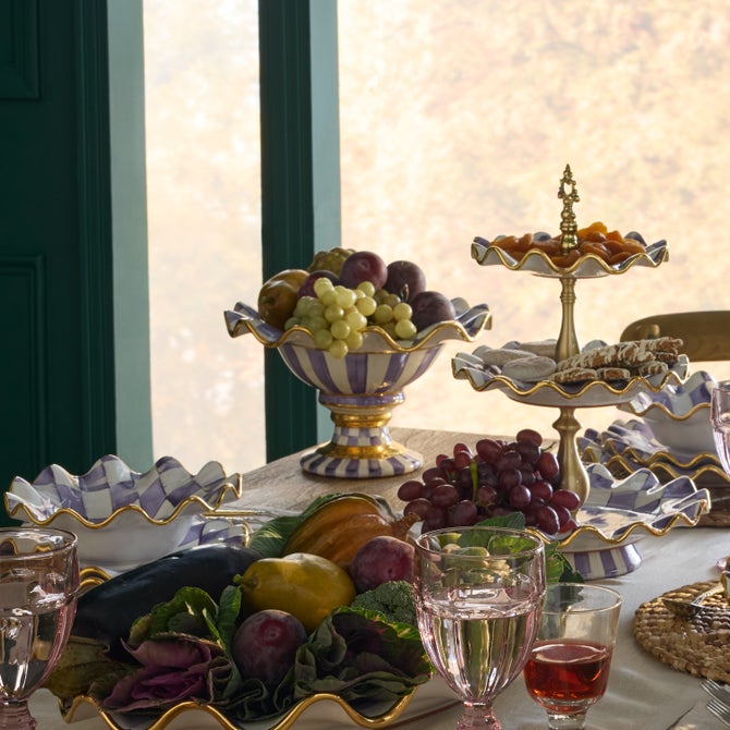 Check Ceramic Compote