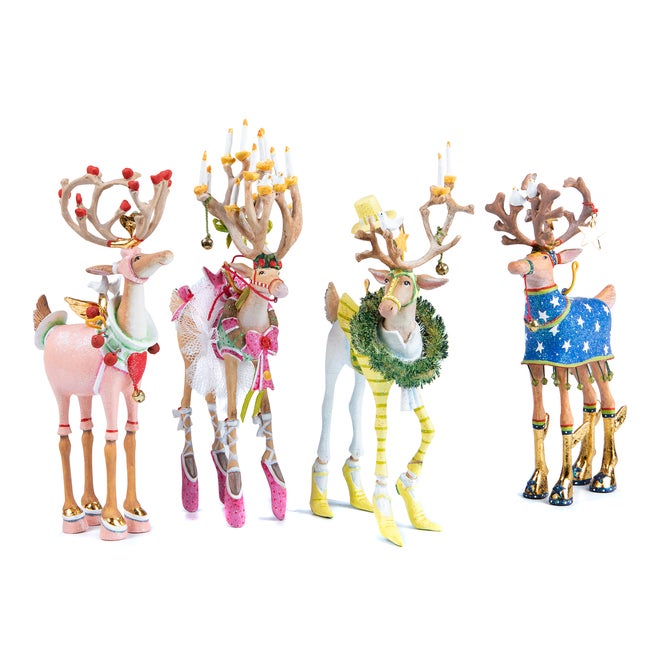 Patience Brewster Dash Away Reindeer Ornament Set-B