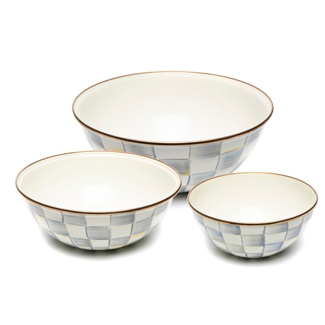 Check Mixing Bowls, Set of 3