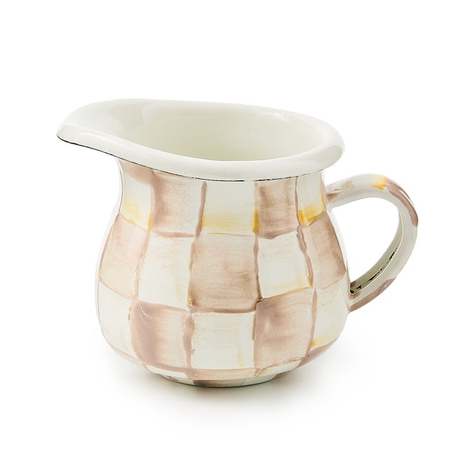 Mocha Check Little Creamer