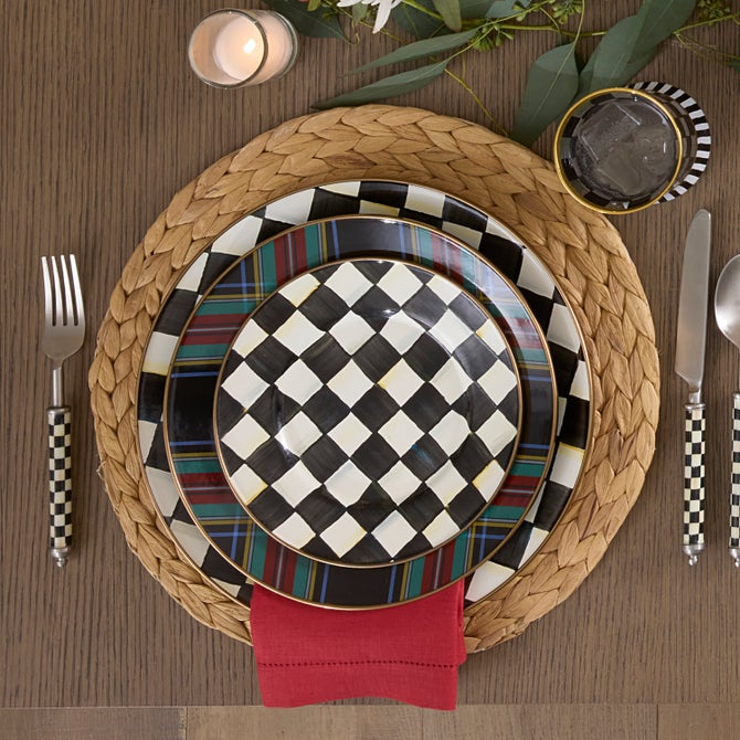 Tartan Black Dinner Plate