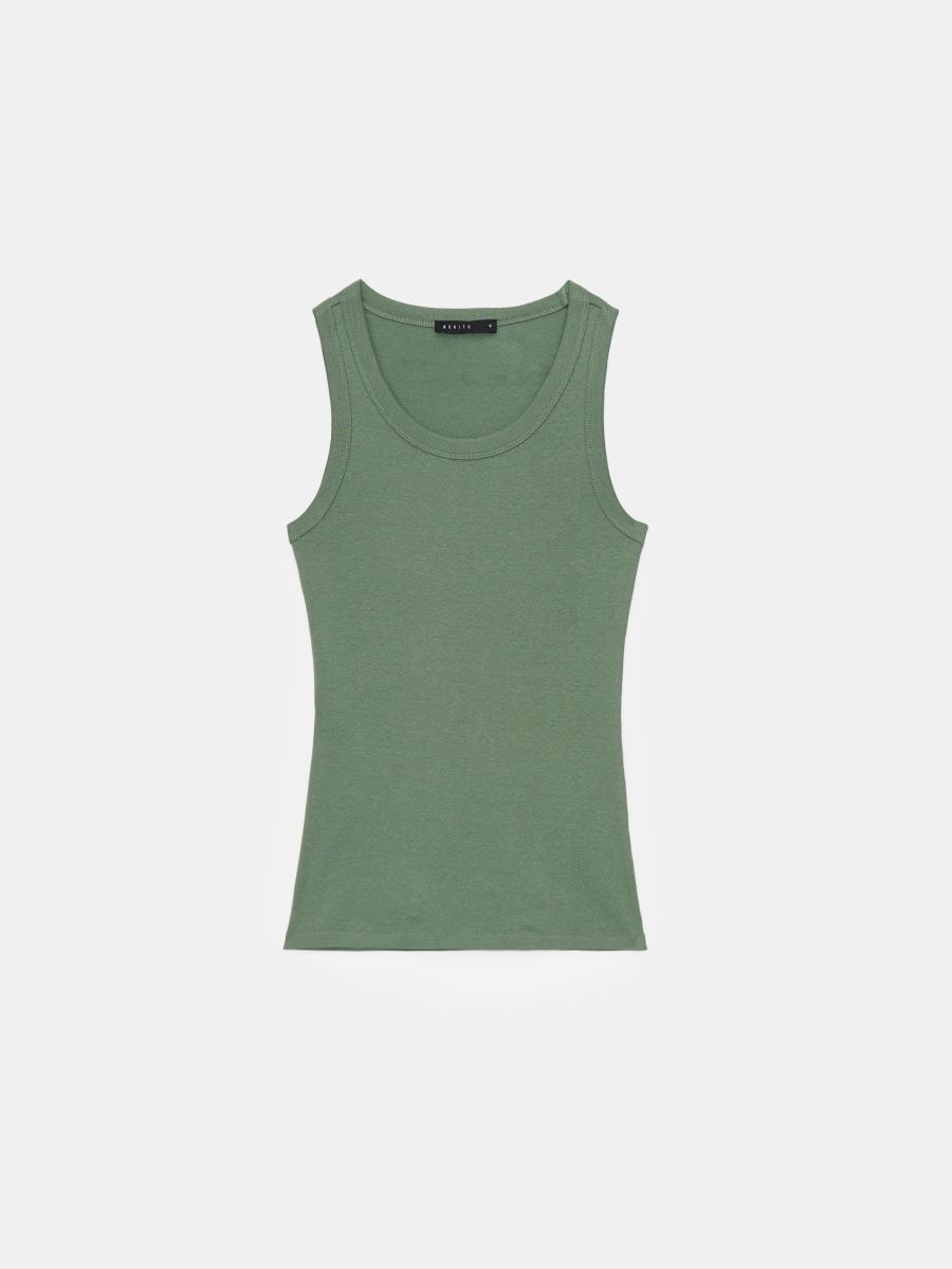 Biały dopasowany top