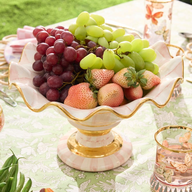 Check Ceramic Compote