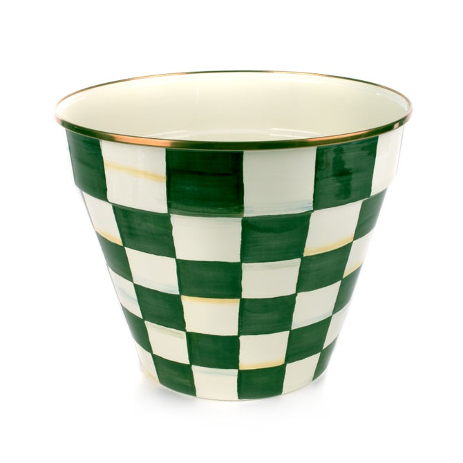 Emerald Check Extra Large Garden Pot
