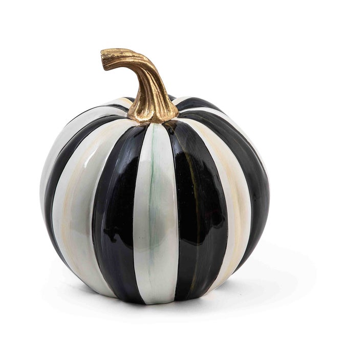 Courtly Stripe Glossy Small Pumpkin