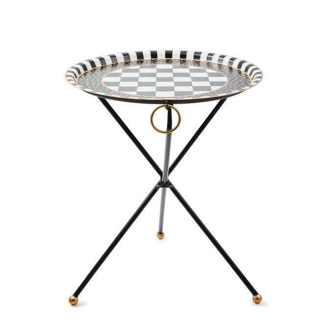 Tilt Top Black Tripod Table