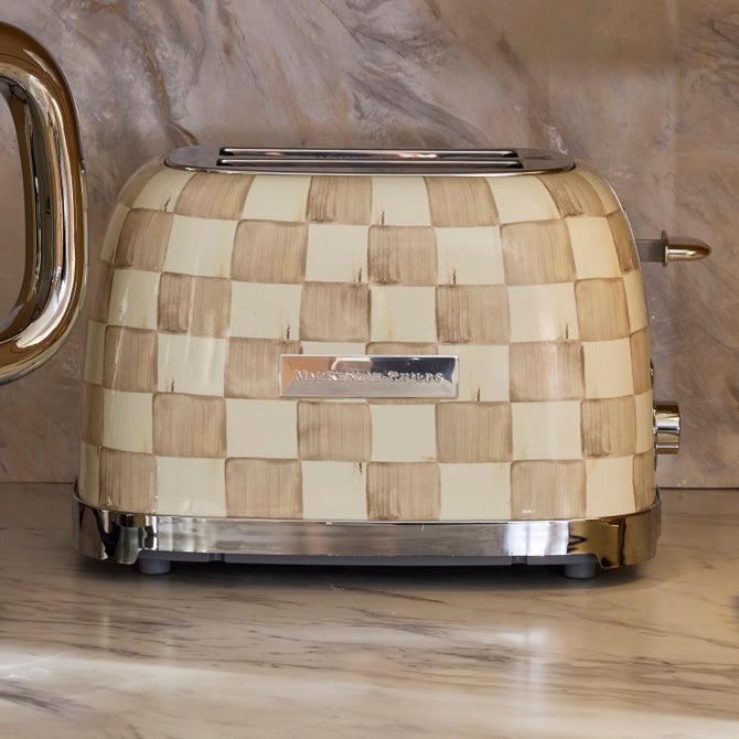 Mocha Check 2-Slice Toaster