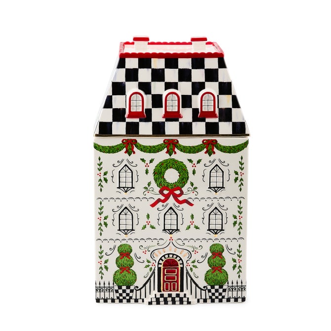 Holly Village Cookie Jar