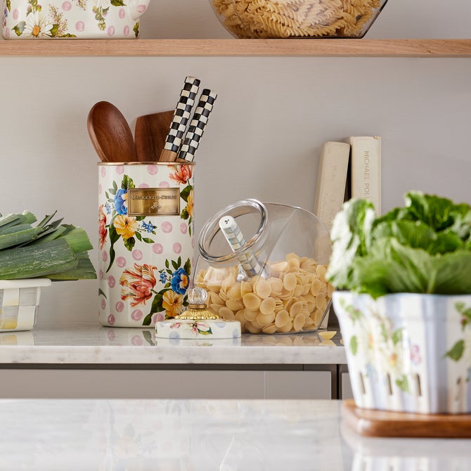 Sweets Jar with Wildflowers Blue Lid